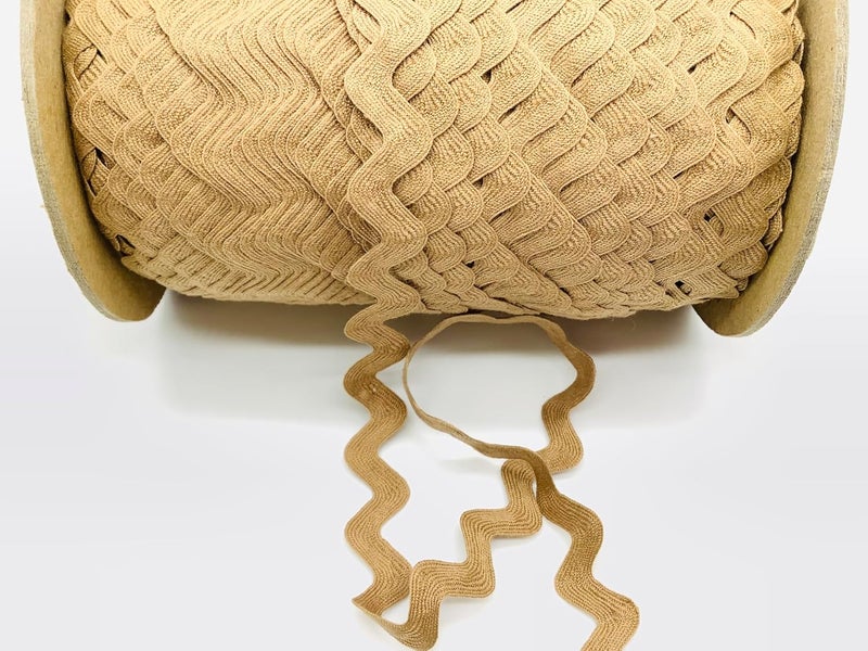 TrimPlace Tan 5/8" (16 mm) 100% Cotton RIC Rac – 25 Yards – Colorfast Sewing Trim for Clothing, Quilting, Home Décor & DIY Crafts | Vintage Cotton - Image 2